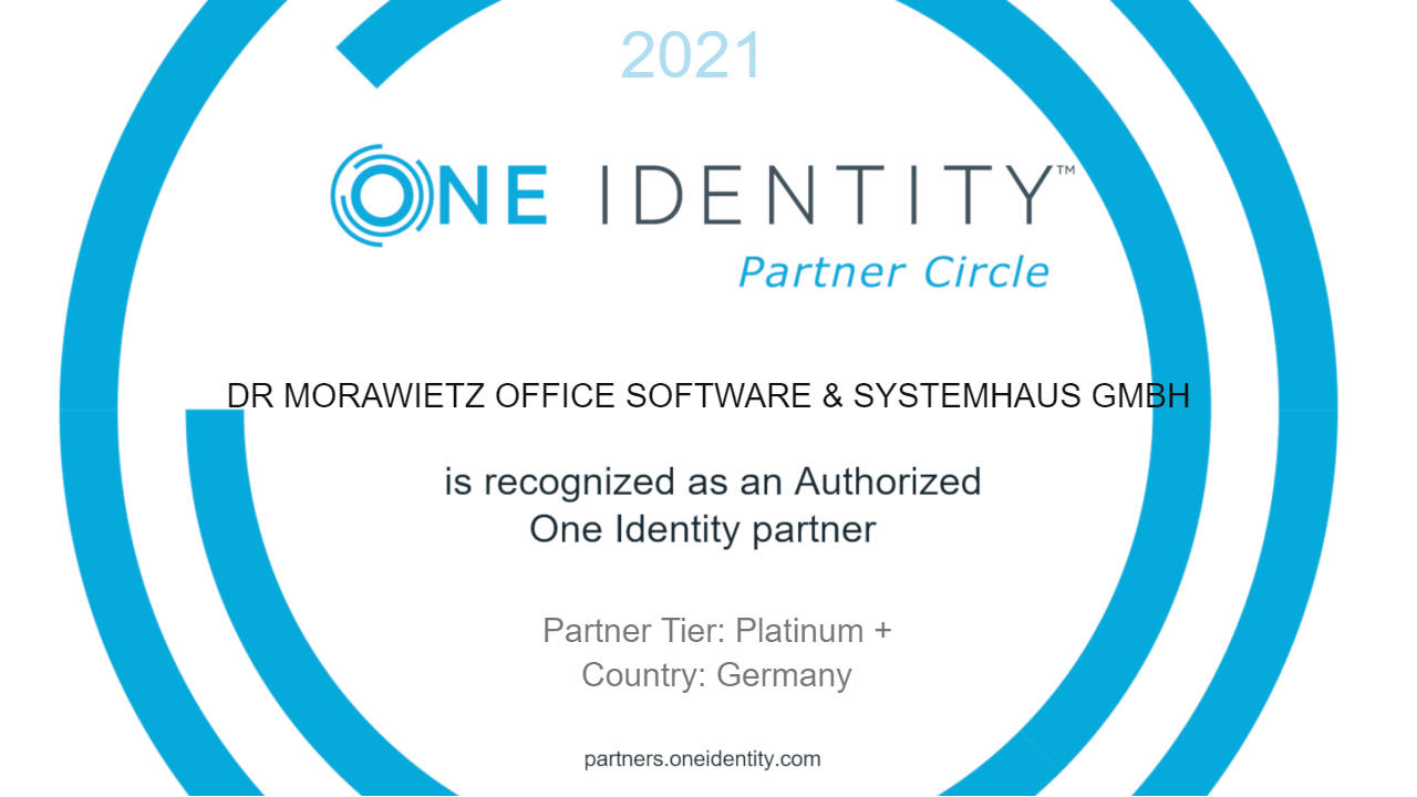 One Identity Partner Zertifikat